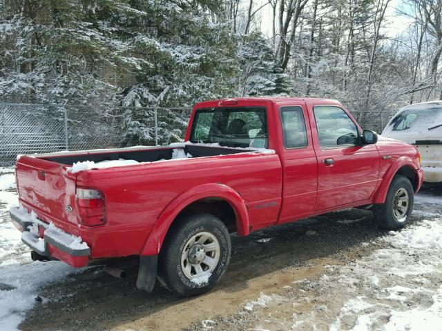 1FTYR14UX1TA64459 - 2001 FORD RANGER SUP RED photo 4