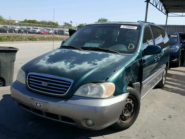 KNDUP131636458179 - 2003 KIA SEDONA EX TURQUOISE photo 2