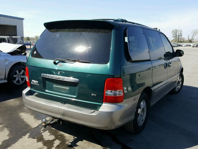 KNDUP131636458179 - 2003 KIA SEDONA EX TURQUOISE photo 4