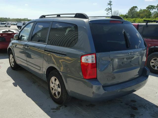 KNDMB233676158556 - 2007 KIA SEDONA EX GREEN photo 3