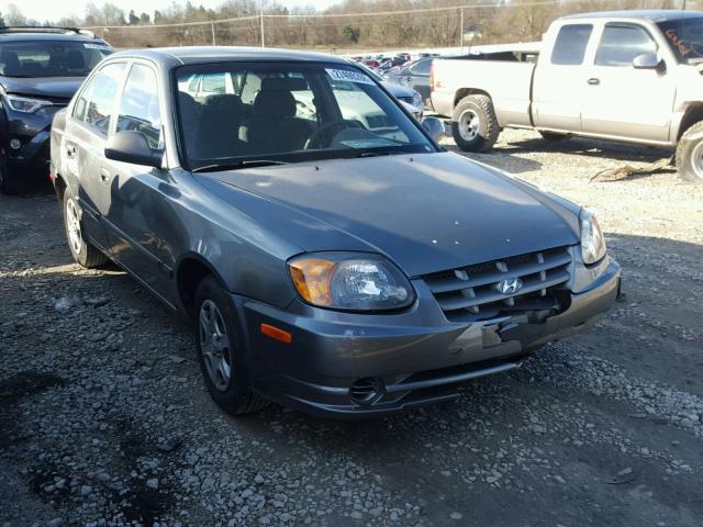 KMHCG45C44U517847 - 2004 HYUNDAI ACCENT GL GRAY photo 1