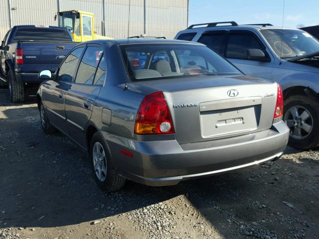 KMHCG45C44U517847 - 2004 HYUNDAI ACCENT GL GRAY photo 3