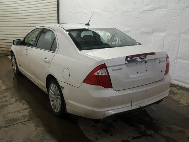 3FADP0L36CR405437 - 2012 FORD FUSION HYB WHITE photo 3