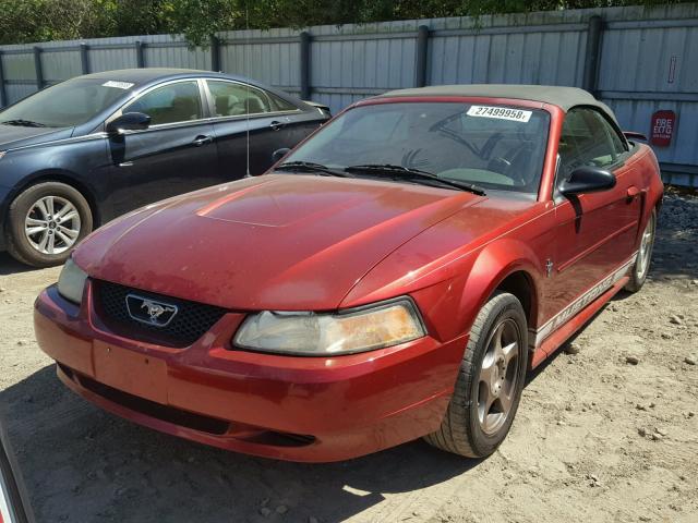 1FAFP44463F401165 - 2003 FORD MUSTANG BURGUNDY photo 2