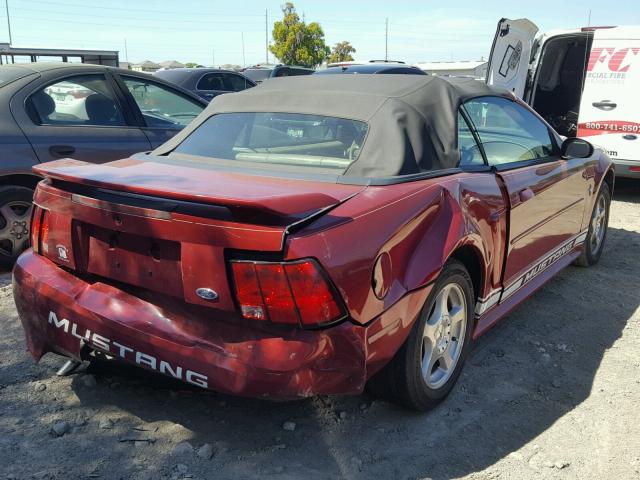 1FAFP44463F401165 - 2003 FORD MUSTANG BURGUNDY photo 4