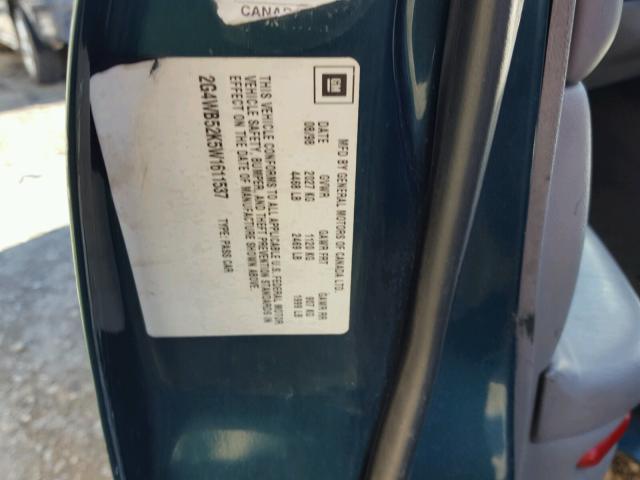 2G4WB52K5W1611537 - 1998 BUICK REGAL LS 绿色 照片 10