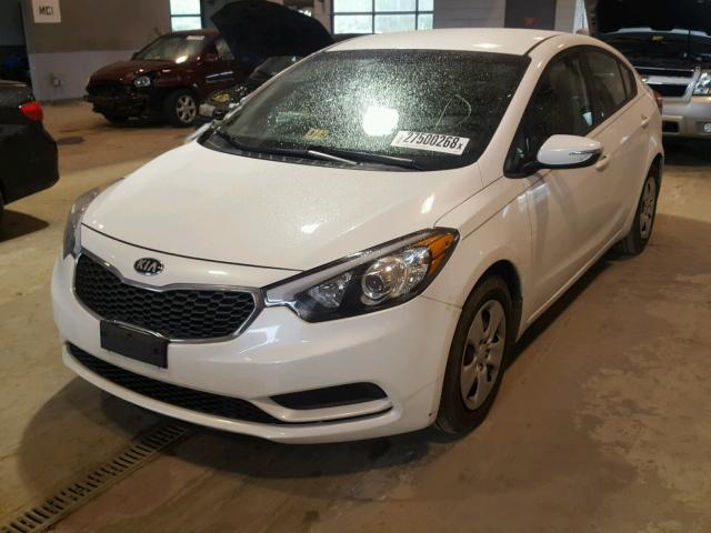 KNAFX4A67F5303186 - 2015 KIA FORTE LX WHITE photo 2