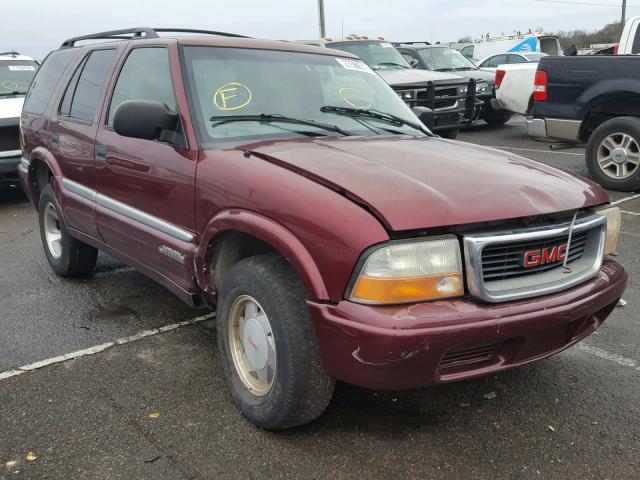 1GKCS13W812190721 - 2001 GMC JIMMY BURGUNDY photo 1