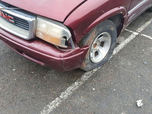 1GKCS13W812190721 - 2001 GMC JIMMY BURGUNDY photo 9