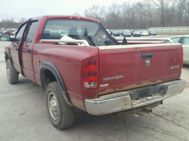 3D7KS28D56G205099 - 2006 DODGE RAM 2500 S RED photo 3