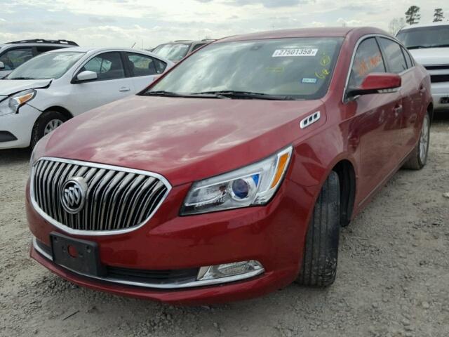 1G4GB5GR2EF209623 - 2014 BUICK LACROSSE RED photo 2