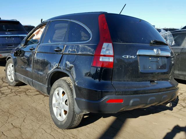 5J6RE387X8L003245 - 2008 HONDA CR-V EXL BLACK photo 3