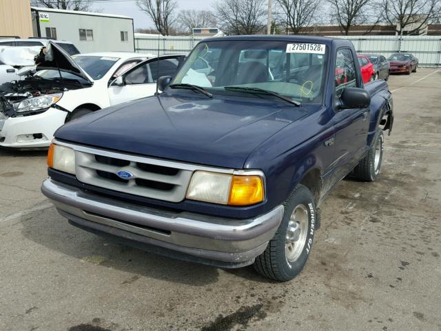 1FTCR10A5TPA31385 - 1996 FORD RANGER BLUE photo 2