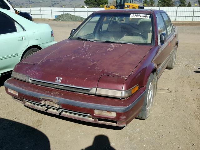 JHMCA5642JC078439 - 1988 HONDA ACCORD LXI BURGUNDY photo 2