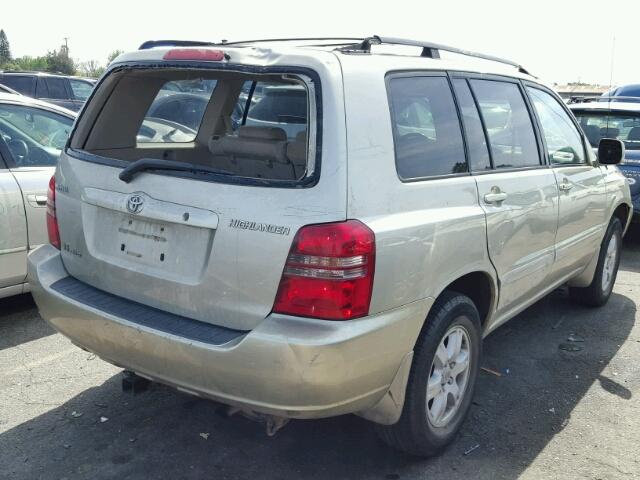 JTEHF21A420046322 - 2002 TOYOTA HIGHLANDER SILVER photo 4