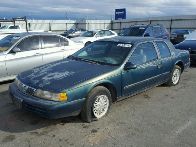 1MELM6246RH662344 - 1994 MERCURY COUGAR XR7 GREEN photo 2