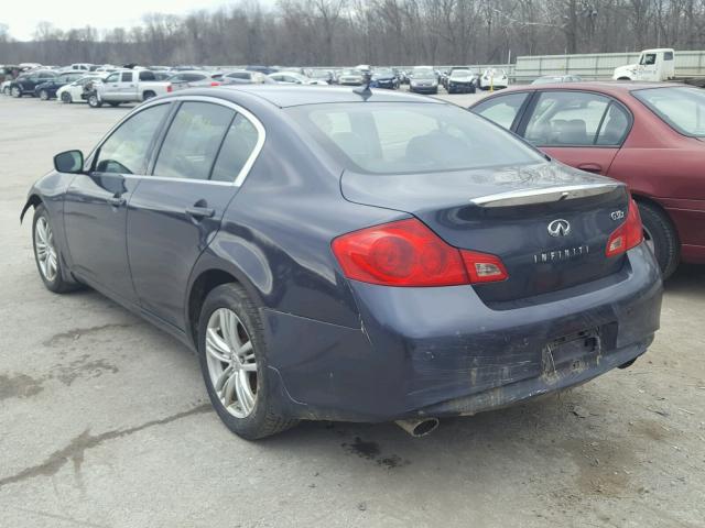 JN1CV6AR7BM353672 - 2011 INFINITI G37 BLUE photo 3