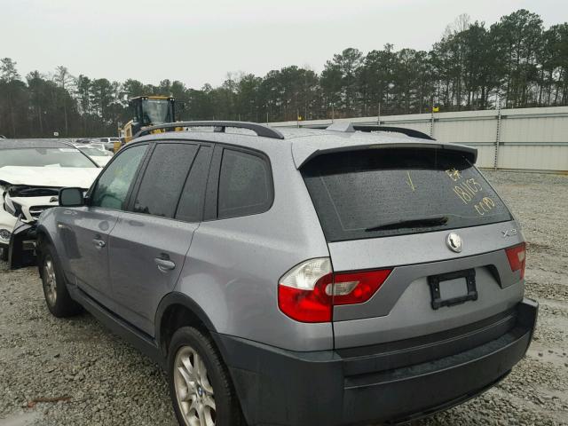 WBXPA73464WC42089 - 2004 BMW X3 2.5I GRAY photo 3