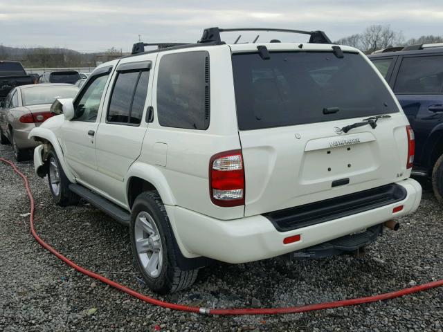 JN8DR09Y23W807724 - 2003 NISSAN PATHFINDER WHITE photo 3