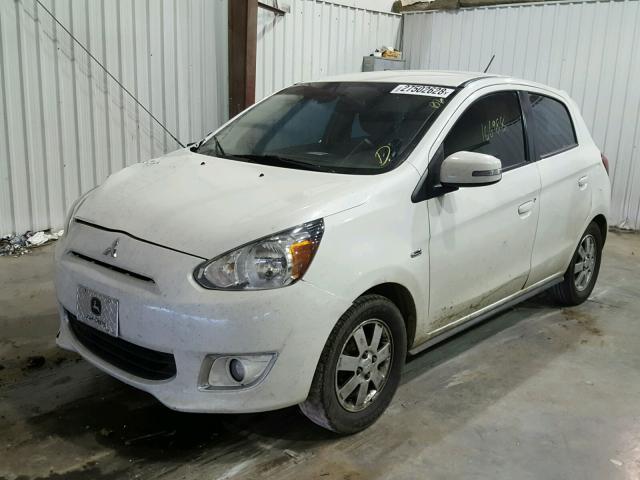 ML32A4HJ3FH035168 - 2015 MITSUBISHI MIRAGE ES WHITE photo 2