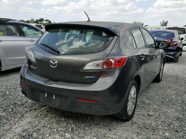 JM1BL1L71D1746665 - 2013 MAZDA 3 I GRAY photo 4