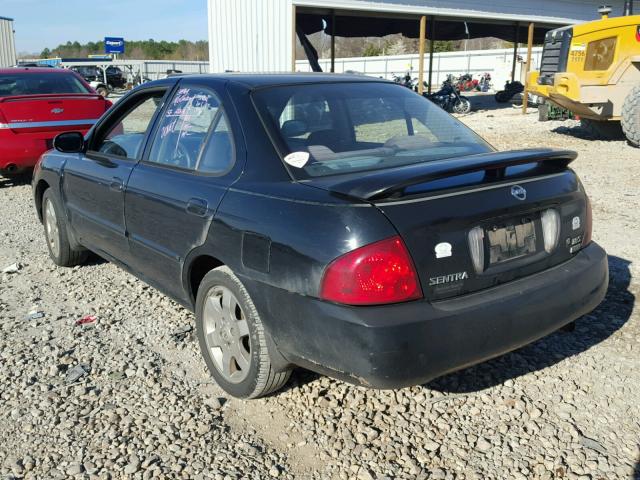 3N1CB51D96L584337 - 2006 NISSAN SENTRA 1.8 BLACK photo 3