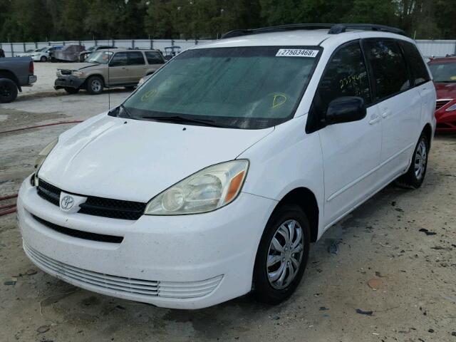 5TDZA23C15S336024 - 2005 TOYOTA SIENNA CE WHITE photo 2