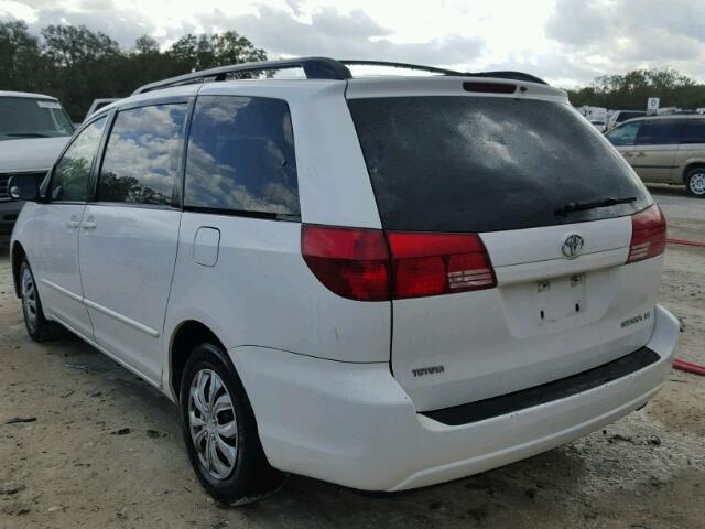 5TDZA23C15S336024 - 2005 TOYOTA SIENNA CE WHITE photo 3