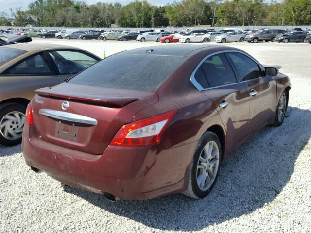 1N4AA51E19C859088 - 2009 NISSAN MAXIMA S BURGUNDY photo 4