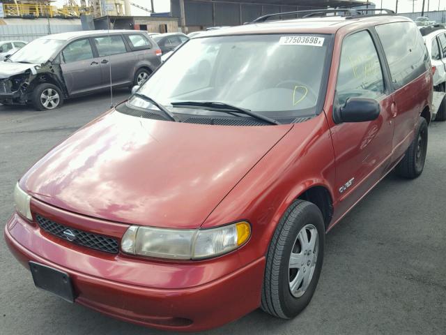 4N2DN1113VD813894 - 1997 NISSAN QUEST XE RED photo 2