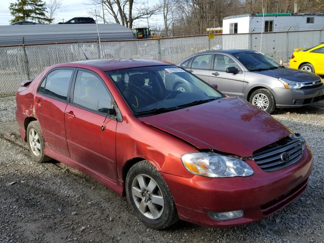 2T1BR32E74C222605 - 2004 TOYOTA COROLLA RED photo 1