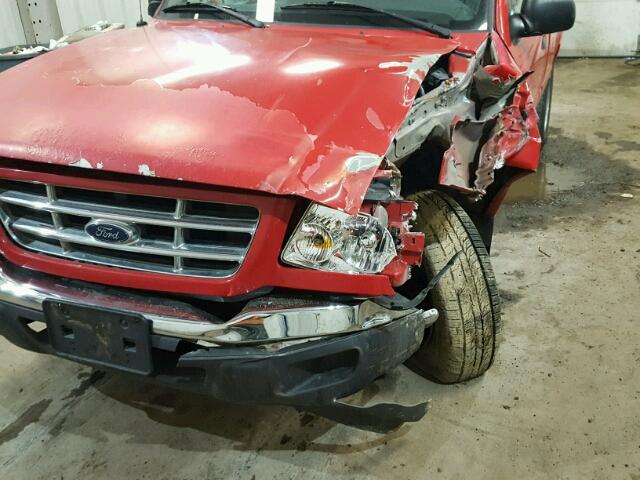 1FTYR10CX1TA20359 - 2001 FORD RANGER RED photo 9