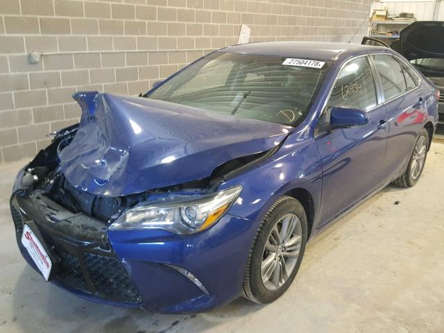 4T1BF1FK2GU509964 - 2016 TOYOTA CAMRY LE BLUE photo 2