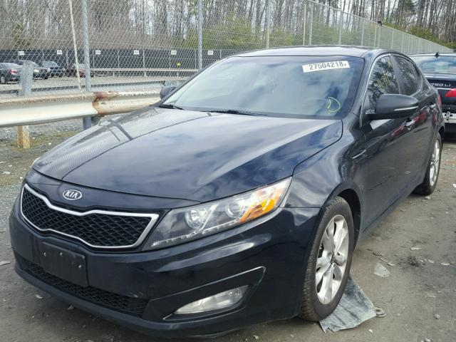 KNAGN4A77B5148068 - 2011 KIA OPTIMA EX BLACK photo 2