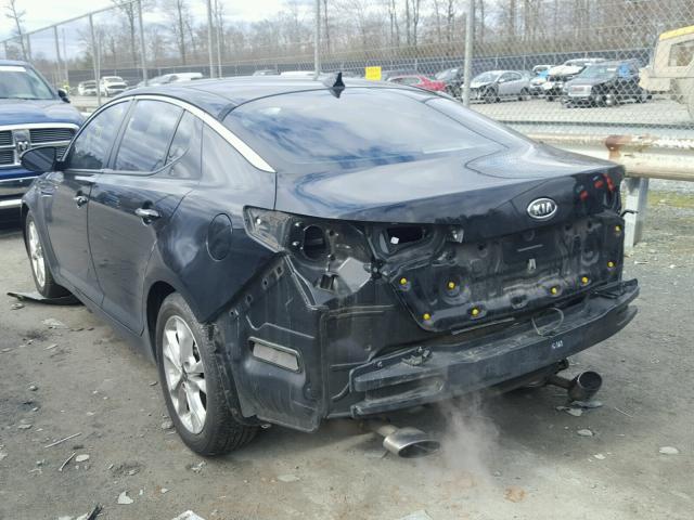 KNAGN4A77B5148068 - 2011 KIA OPTIMA EX BLACK photo 3