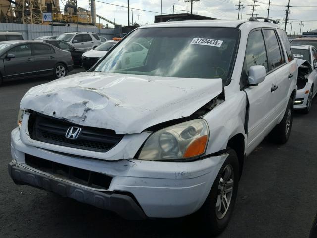 2HKYF18503H607997 - 2003 HONDA PILOT EXL WHITE photo 2