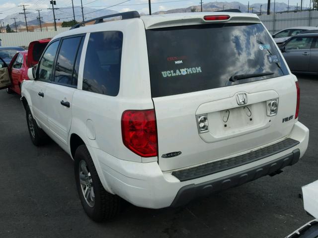 2HKYF18503H607997 - 2003 HONDA PILOT EXL WHITE photo 3