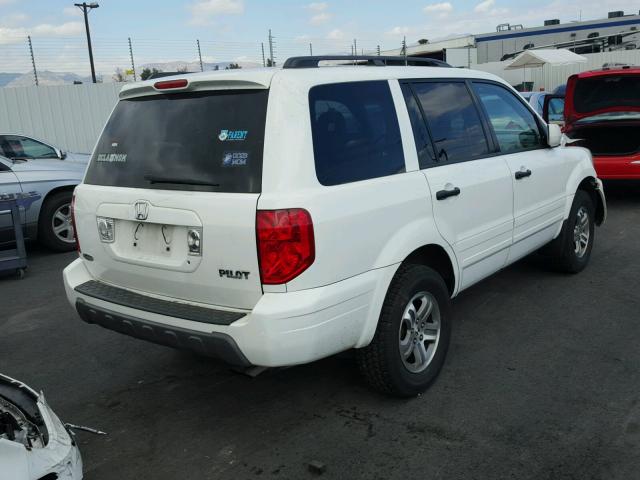 2HKYF18503H607997 - 2003 HONDA PILOT EXL WHITE photo 4