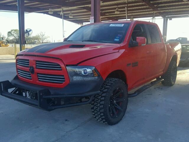 1C6RR7MT6GS259494 - 2016 RAM 1500 SPORT RED photo 2