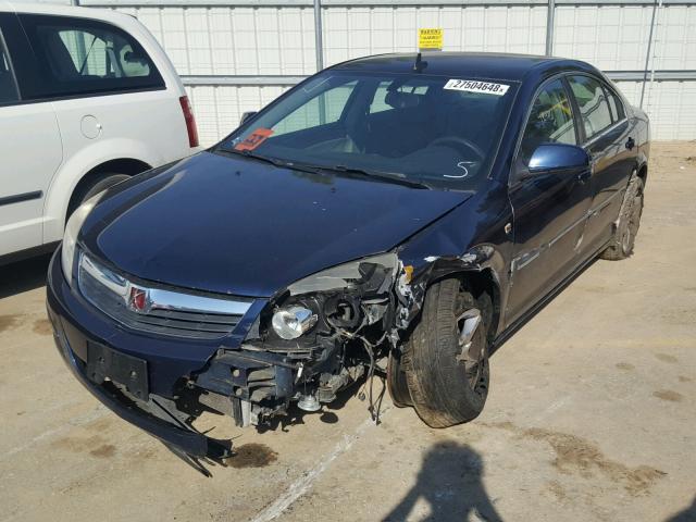 1G8ZS57N28F122264 - 2008 SATURN AURA XE BLUE photo 2