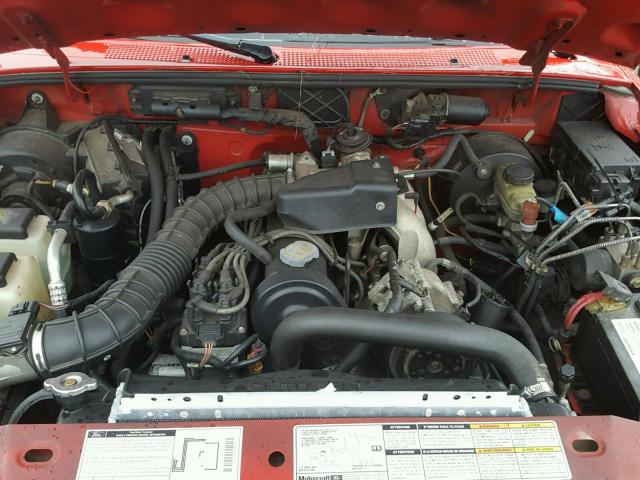1FTYR10C41TA10040 - 2001 FORD RANGER RED photo 7