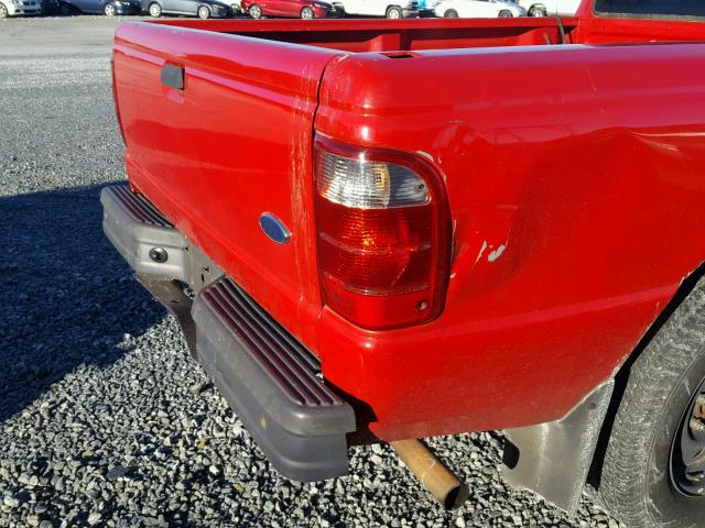 1FTYR10C41TA10040 - 2001 FORD RANGER RED photo 9