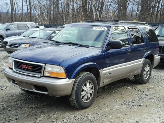 1GKDT13W812106091 - 2001 GMC JIMMY BLUE photo 2