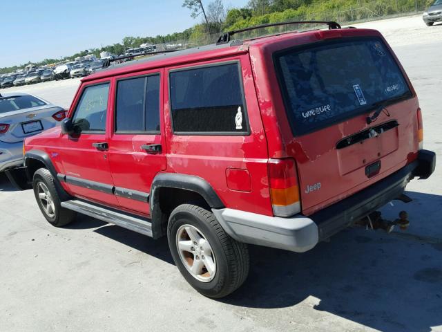 1J4FT68S9VL541705 - 1997 JEEP CHEROKEE S RED photo 3