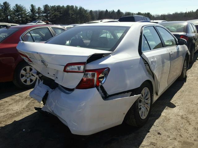 4T4BF1FK8DR297198 - 2013 TOYOTA CAMRY L WHITE photo 4