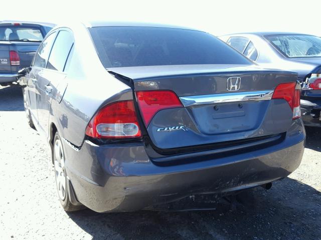 2HGFA1F5XBH503583 - 2011 HONDA CIVIC LX GRAY photo 3