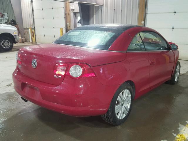 WVWBA71F48V037004 - 2008 VOLKSWAGEN EOS TURBO RED photo 4