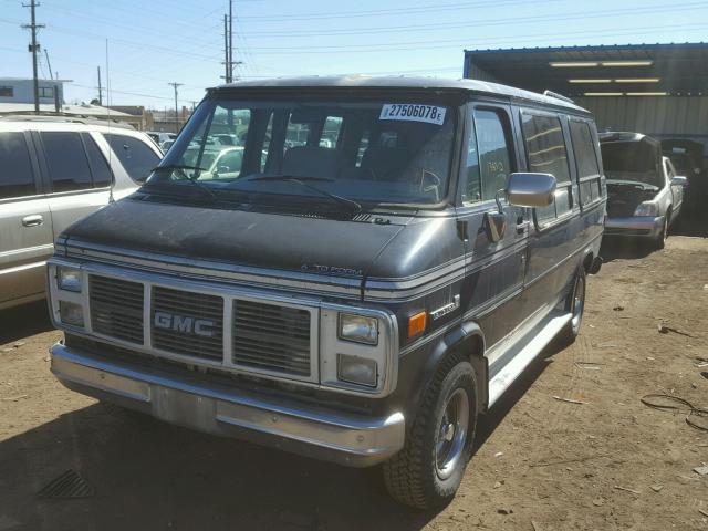 2GDEG25K7M4511846 - 1991 GMC RALLY WAGO BLACK photo 2