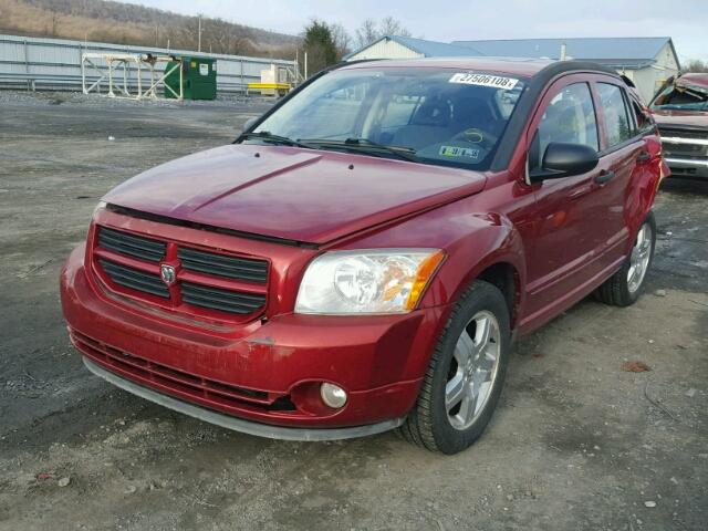 1B3HB48B77D381313 - 2007 DODGE CALIBER SX MAROON photo 2