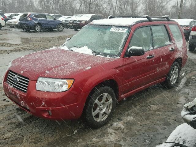 JF1SG63676G740545 - 2006 SUBARU FORESTER 2 RED photo 2